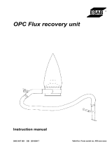 ESAB OPC Flux recovery unit User manual
