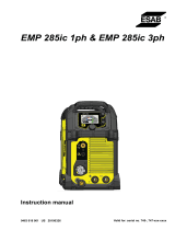 ESAB EMP 285ic 1ph & EMP 285ic 3ph User manual