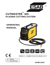 ESAB Cutmaster 60I PLASMA CUTTING SYSTEM User manual