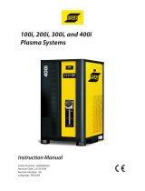 ESAB and 400i Plasma Systems User manual
