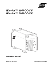 ESAB Warrior™ 400i cc/cv, Warrior™ 500i cc/cv User manual