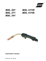 ESAB MXL 201, MXL 411W, MXL 271, MXL 511W, MXL 341 User manual