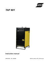 ESAB TAF 801 User manual