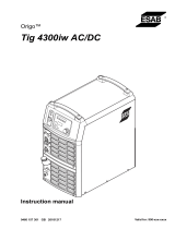 ESAB Tig 4300iw AC/DC User manual