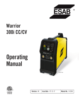 ESAB Warrior 300i CC/CV Welding Power Source User manual
