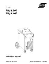 ESAB Mig L305, Mig L405 User manual