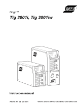 ESAB Origo Tig 3001iw User manual