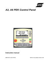 ESAB A2, A6 PEK Control Panel User manual