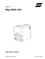 ESAB Mig 4004i A44 User manual