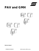 ESAB PAV and GMH User manual