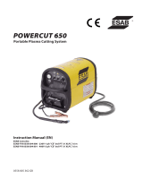 ESAB Powercut 650 User manual