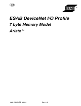 ESAB DeviceNet I/O Profile, 7 byte Memory Model User manual