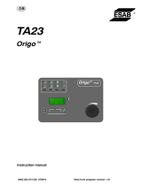 ESAB TA23 Origo™ User manual