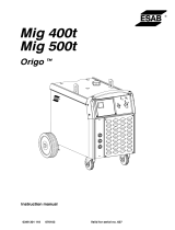 ESAB Mig 400t, Mig 500t User manual