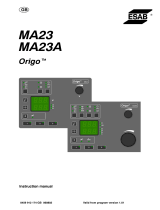 ESAB MA23, MA23A Origo™ black User manual