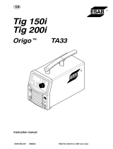 ESAB Origo™ Tig 150i User manual