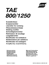 ESAB TAE 800 / TAE 1250 User manual
