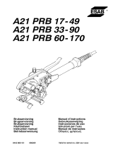 ESAB A21 PRB 60-170 User manual