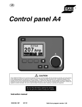 ESAB Control panel A4 User manual