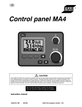 ESAB Control panel MA4 User manual