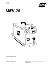 ESAB MEK 20 User manual