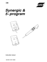 ESAB Synergic & 5-Program Remote controls User manual