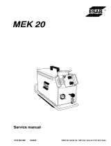 ESAB MEK 20 User manual