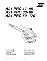 ESAB PRC 60-170 - A21 PRC 17-49 User manual