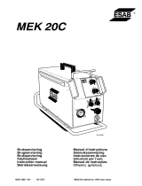 ESAB MEK 20C User manual