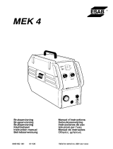 ESAB MEK 4 User manual