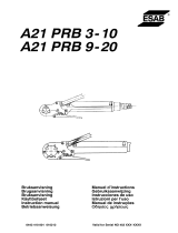 ESAB A21 PRB 9-20 - A21 PRB 3-10 User manual