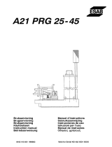 ESAB PRG 25, PRG 45 A21 PRG 25, A21 PRG 45 User manual
