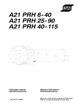 ESAB A21 PRH 40-115 User manual