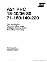 ESAB A21 PRC 36-80 User manual