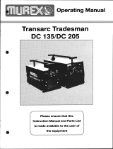 ESAB Transarc Tradesman DC 135/DC 205 User manual