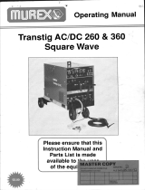 ESAB Transtig AC/DC 260 & 360 Square Wave User manual