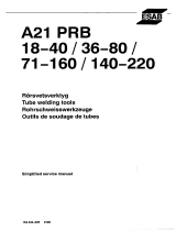 ESAB A21 PRB 36-80 User manual