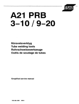 ESAB A21 PRB 9-20 User manual