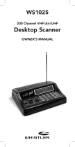 Whistler Group Whistler WS1025 Analog Desktop Radio Scanner User guide