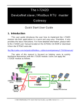 ICP I-7242D         - DeviceNet to Modbus RTU Gateway User guide