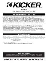 Kicker SS600 Full-Range Box Owner's manual