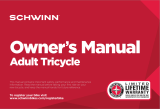Schwinn Adult Tricycle Bicycle Owner's manual