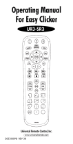 URC Universal Remote Easy Clicker UR3-SR3 Owner's manual