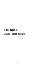ZTE N850 User manual