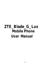ZTE BLADE G Lux User manual
