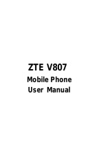 ZTE V809 User manual