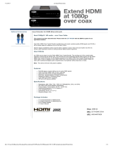 Gefen EXT-HDMI-COAX Owner's manual