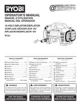 Ryobi P731 Owner's manual