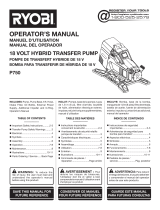 Ryobi P750-PSK005 User manual