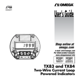 Omega TX83 and TX84 Owner's manual